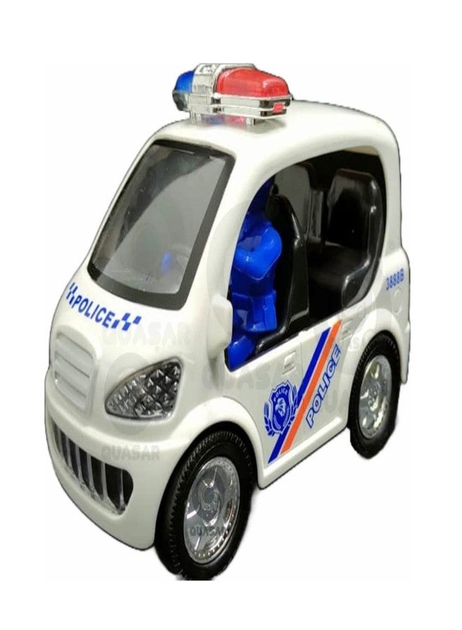 Quasar Police Tream Vehicle Car Toy For Kids|Light & Siren Sound 360 Degree Rotating Pretend Play Toys For Girls Boys|Vehicles Kit For Kids +3 Year Best Gift Your Girls Boys|Multicolor - Image 4